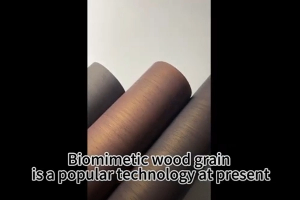 Biomimetic wood grain